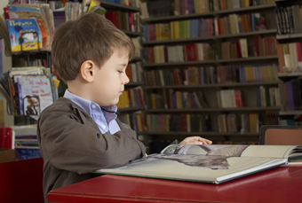 Kids reading a book